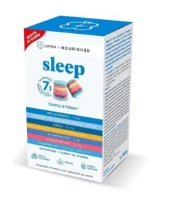 Upsa x Nourished Sleep - Integratore per il sonno con melatonina, 30 caramelle gommose