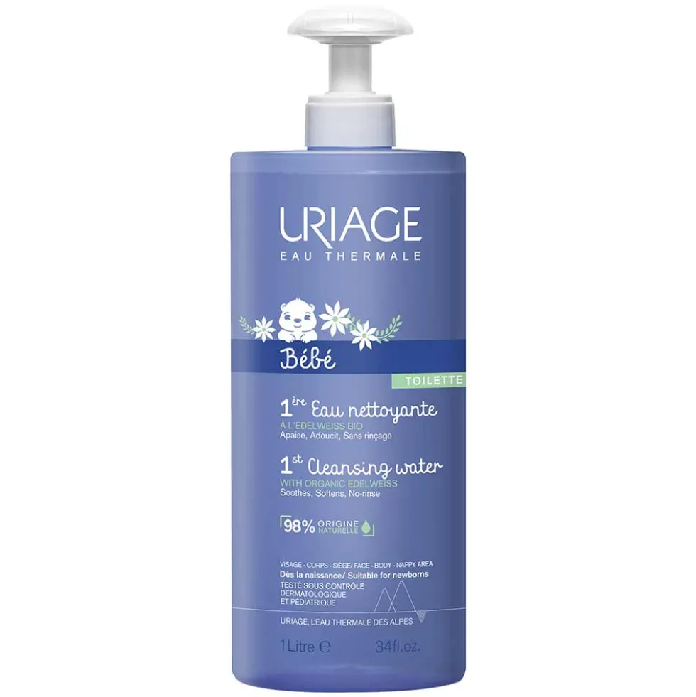 Uriage Baby - 1a Acqua Detergente Corpo Senza Risciacquo, 1Lt