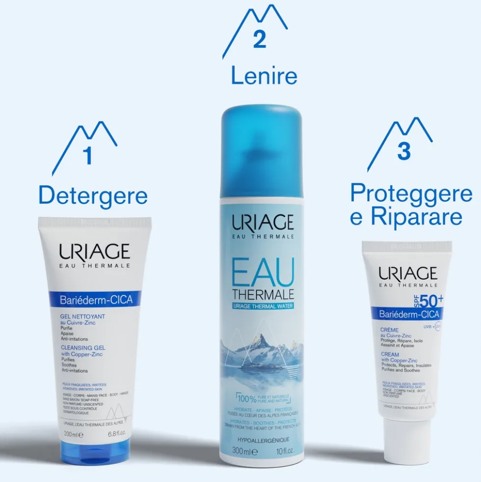 Uriage Bariéderm - Cica-Crema Con Cu-Zn Con SPF50+, 40ml