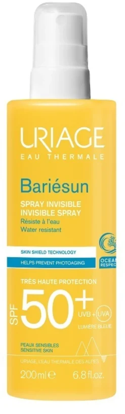 Uriage Bariésun - Spray Invisibile SPF50+ Protezione Solare Corpo, 200ml