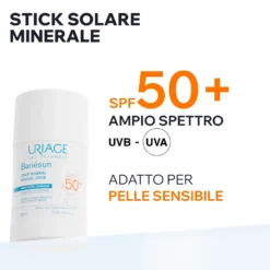 Uriage Bariésun - Stick Solare Minerale SPF50+ Ultra Protezione, 18g
