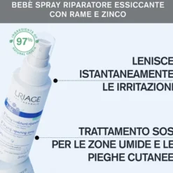 Uriage Bébé - 1er Spray Assorbente Riparatore con Cu-Zn, 100ml