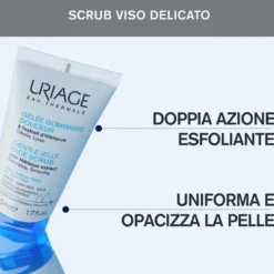 Uriage Gelee Gommage Delicato Viso - Gel esfoliante per rimuovere le impurità e illuminare, 50 ml