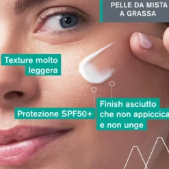Uriage Hyséac - Fluido Solare SPF50+ Pelle Grassa o A Tendenza Acneica, 50ml