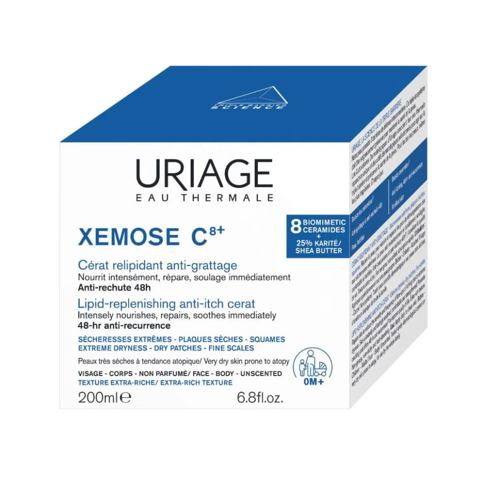 Uriage Xémose C8+ Cerato Liporestitutivo Anti-irritazioni, 200ml