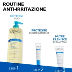 Uriage Xémose C8+ Crema Viso Lenitiva e Nutriente per Pelle Secca, 40ml