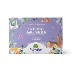Valverbe Infuso della Sera Bio - Tisana biologica con melissa e lavanda, 20 filtri
