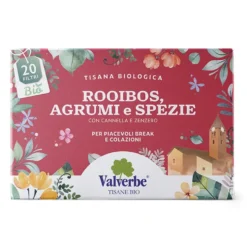 Valverbe Rooibos Agrumi e Spezie Tisana biologica per il rilassamento, 20 filtri