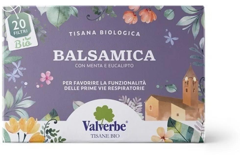Valverbe Tisana Balsamica Bio - Integratore per il benessere delle vie respiratorie, 20 filtri