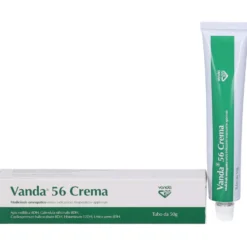 Vanda Omeopatici Vanda 56 - Crema lenitiva ed emolliente per la pelle irritata, 50g