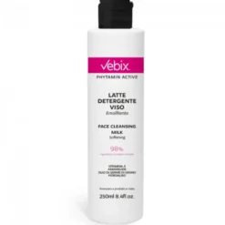 Vebix Phytamin Active - Latte detergente viso per rimuovere il trucco e le impurità, 250 ml