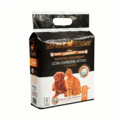 Venere Tappetini assorbenti con carbone attivo - Tappetini igienici per animali, 10 pezzi 60x60 cm