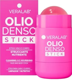 Veralab Olio Denso Stick Detergente viso e corpo struccante e nutriente, 15 ml