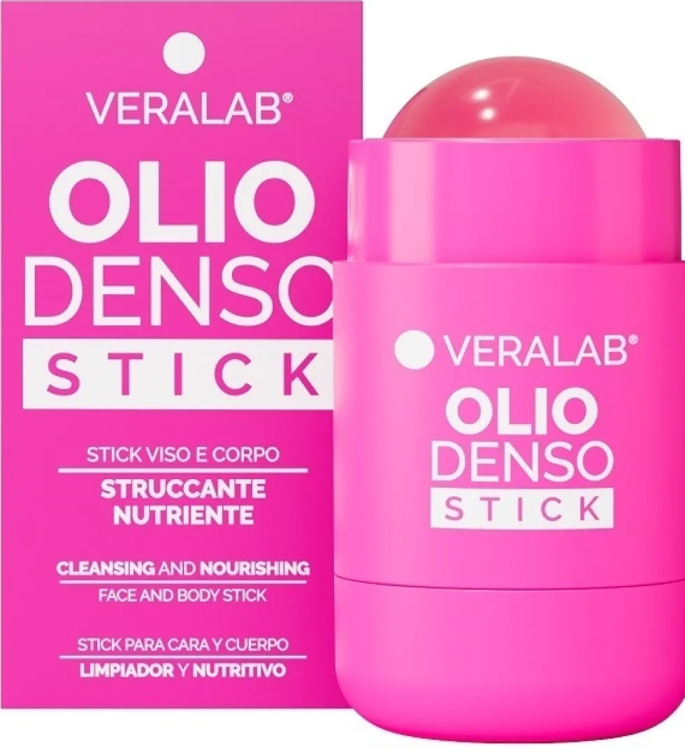 Veralab Olio Denso Stick Detergente viso e corpo struccante e nutriente, 15 ml