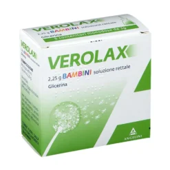 Verolax Bambini 2,25g Glicerina Soluzione Rettale Trattamento Stitichezza, 6 Contenitori Monodose da 3g