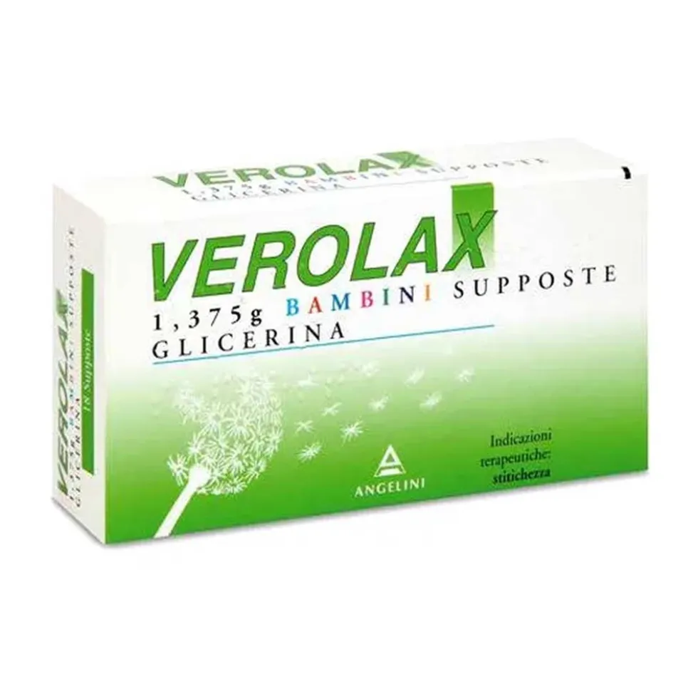 Verolax Bambini 1,375g Glicerina Trattamento Stitichezza, 18 Supposte