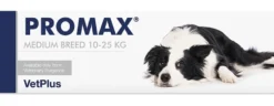 Vetplus Promax medium breed 18 ml - Pasta probiotica per i disturbi digestivi del cane, 1 siringa