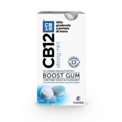 Viatris CB12 Boost Strong Mint Gomme da masticare Alito Sicuro, 10 Chewing Gum
