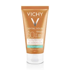 Vichy Capital Soleil - Emulsione solare per il viso anti-lucidità ad effetto asciutto SPF 50, 50 ml