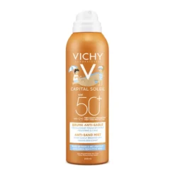 Vichy Capital Soleil - Spray solare anti-sabbia per la protezione dei bambini con SPF 50+, 200 ml
