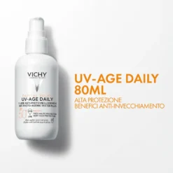 Vichy Capital Soleil - UV Age Fluido Anti-Fotoinvecchiamento SPF50 Solare Viso Anti-Invecchiamento, 80ml