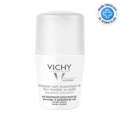Vichy Deodorante Anti-Traspirante 48H Pelle Sensibile o Depilata Roll-On, 50ml