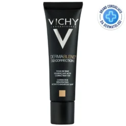 Vichy Dermablend 3D Correction - Fondotinta coprente per la pelle grassa tonalità 45 gold, 30 ml