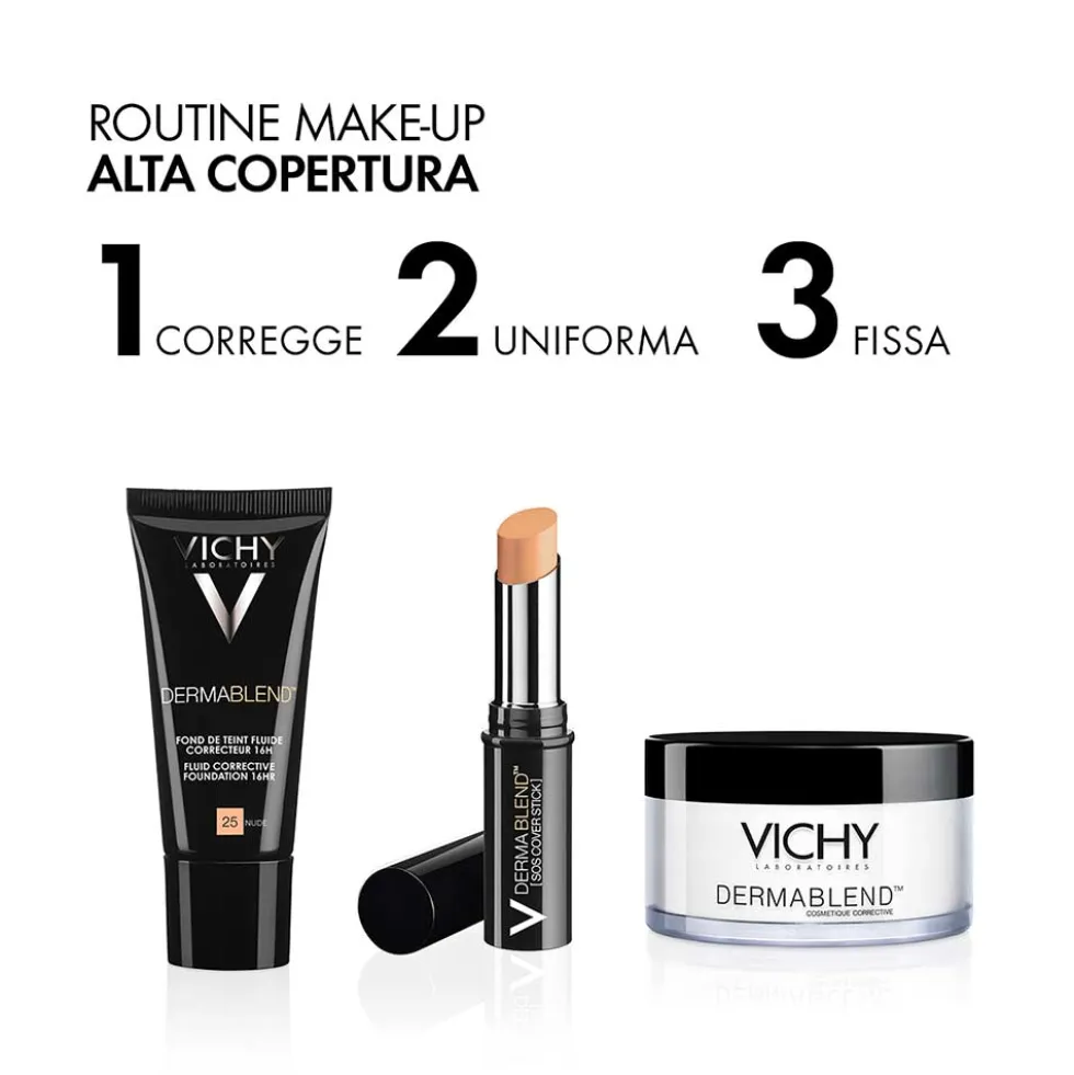 Vichy Dermablend - Fondotinta Correttore Fluido 16H Tonalità 55 Bronze, 30ml
