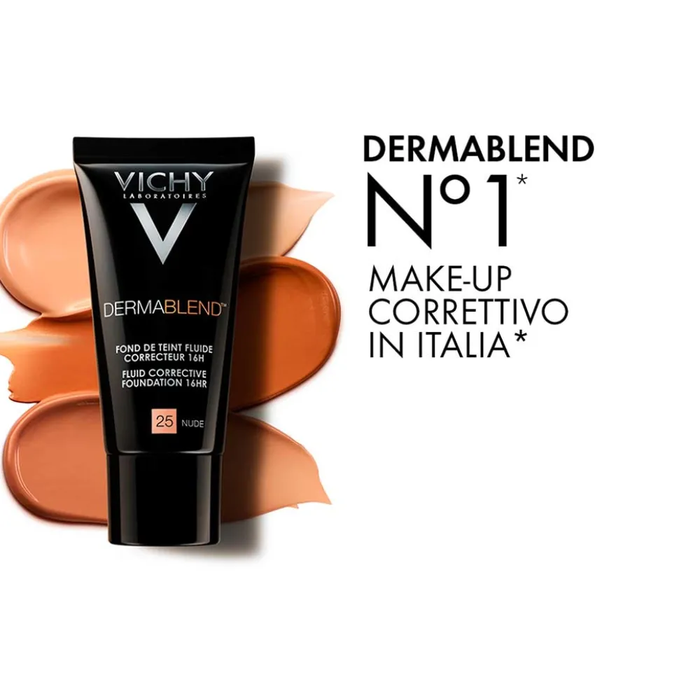 Vichy Dermablend - Fondotinta Correttore Fluido 16H Tonalità 55 Bronze, 30ml