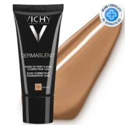 Vichy Dermablend - Fondotinta Correttore Fluido 16H Tonalità 55 Bronze, 30ml