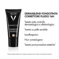 Vichy Dermablend - Fondotinta Correttore Fluido 16H Tonalità 55 Bronze, 30ml