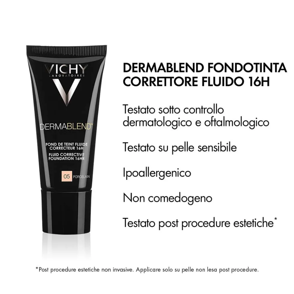 Vichy Dermablend - Fondotinta Correttore Fluido 16H Tonalità 55 Bronze, 30ml
