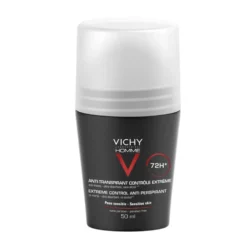 Vichy Homme Controllo Estremo 72h - Deodorante roll-on da uomo per l'ipersudorazione, 50 ml