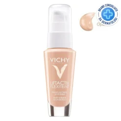 Vichy Liftactiv Flexiteint 15 opale - Fondotinta antirughe con Spf 20 per un effetto lifting, 30 ml