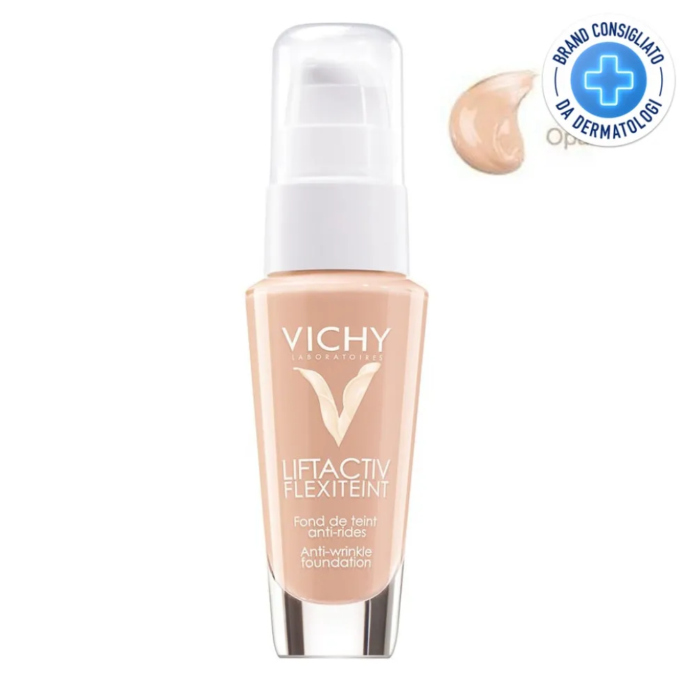 Vichy Liftactiv Flexiteint 15 opale - Fondotinta antirughe con Spf 20 per un effetto lifting, 30 ml