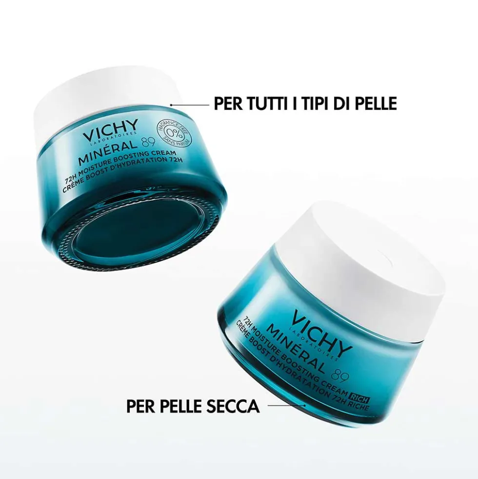 Vichy Mineral 89 - Crema Idratante 72H Leggera, 50ml