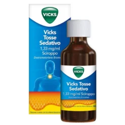 Vicks Tosse Sedativo Sciroppo Aroma Miele Tosse Secca 1,33mg/ml Destrometorfano Bromidrato, 180ml