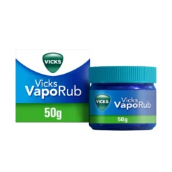 Vicks Vaporub Unguento Balsamico per Uso Inalatorio Rimedio per Raffreddore Mal di Gola Tosse e Naso Chiuso, 50g