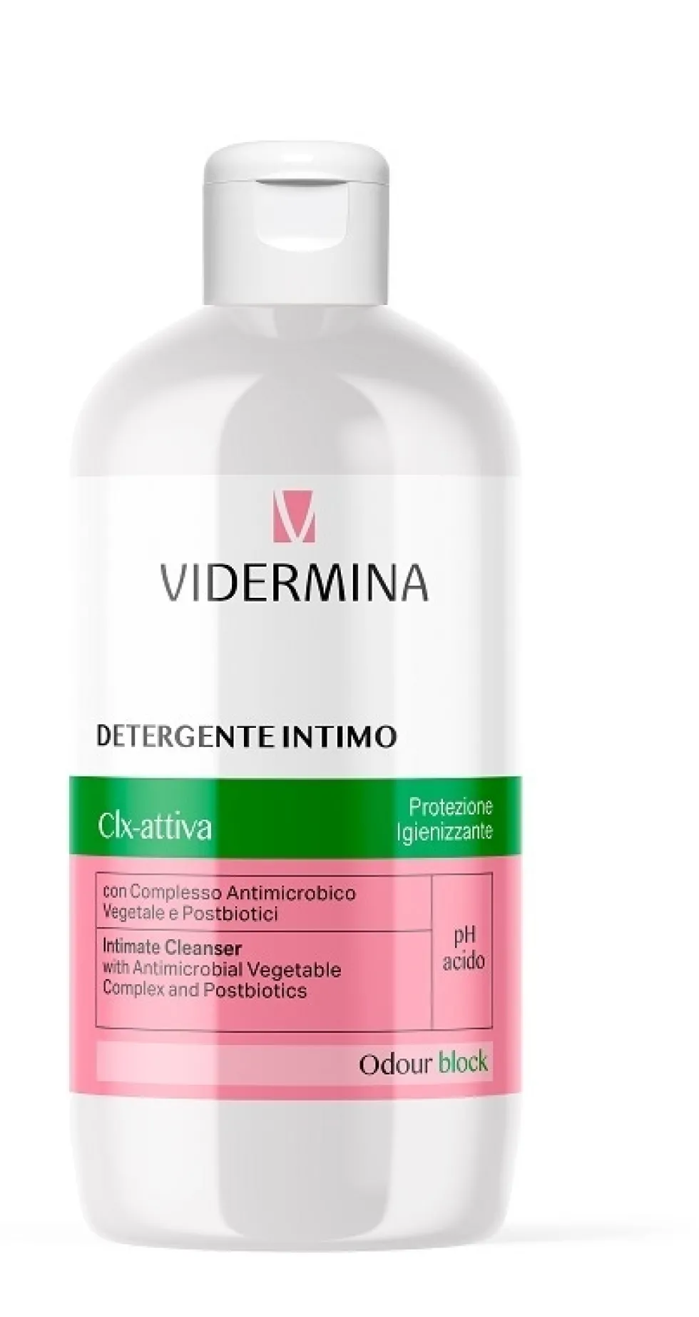 Vidermina Clx Attiva - Ricarica di detergente intimo igienizzante e rinfrescante, 500 ml