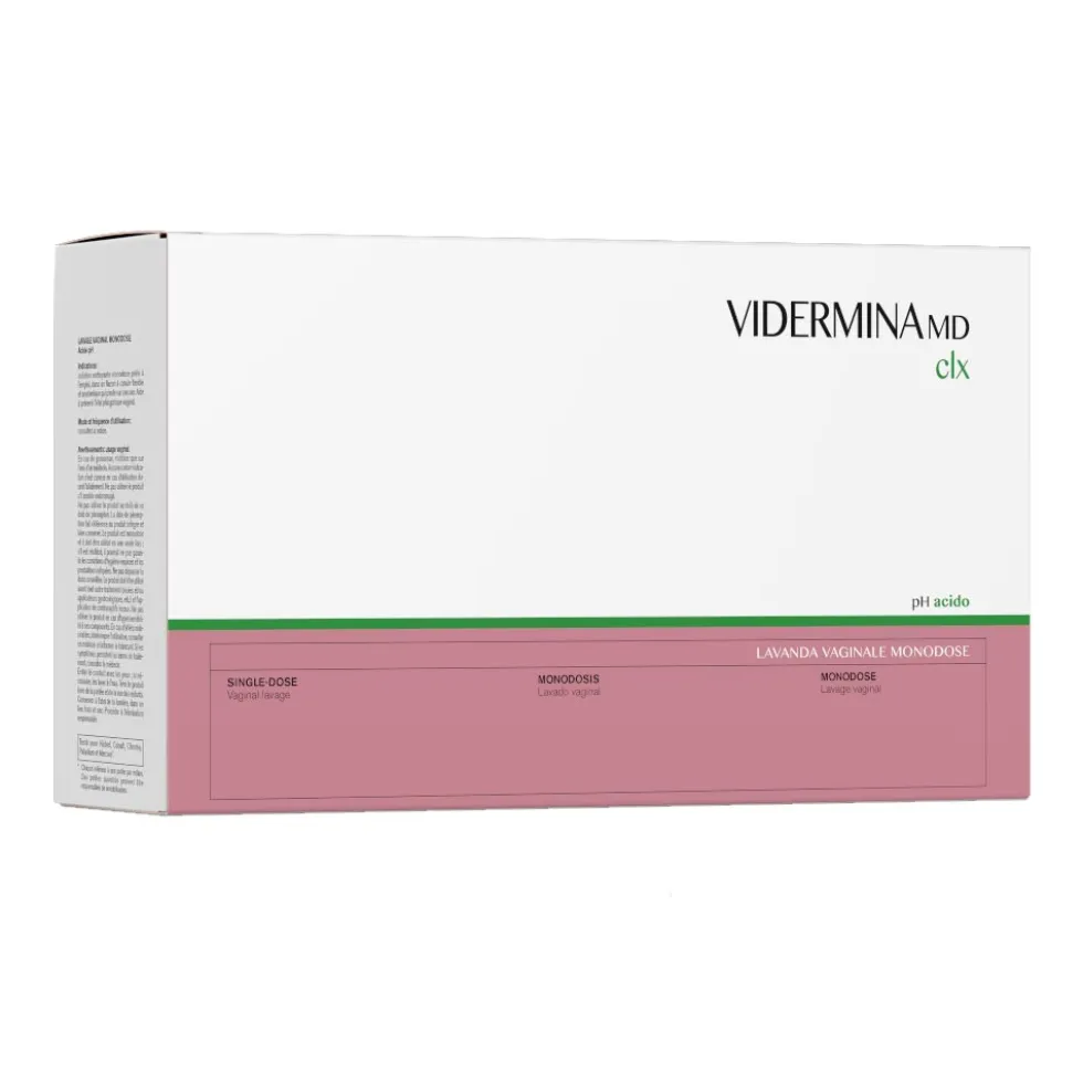 Vidermina CLX - Lavanda Vaginale Soluzione Monodose pH Acido, 5 flaconi