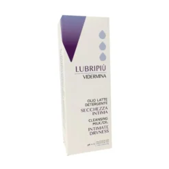 Vidermina Lubripiù Olio Latte - Detergente intimo lubrificante per la secchezza, 200 ml