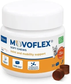Virbac Movoflex S - Integratore Movoflex S per le articolazioni dei cani, 30 compresse masticabili