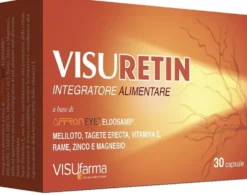 Visufarma Visuretin - Integratore antiossidante per il benessere della vista, 30 capsule
