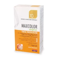 Vital Factors MaxColor Vegetal 10 biondo chiarissimo naturale - Tinta coprente per i capelli, 140 ml