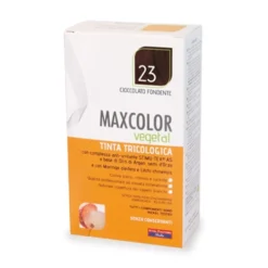 Vital Factors MaxColor Vegetal 23 Cioccolato Fondente - Tinta coprente per i capelli bianchi, 140 ml