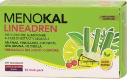 Vital Factors Menokal LineaDren Integratore Peso Corporeo Gusto Ananas, 15 Stick Pack