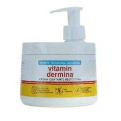 Vitamindermina Crema Idratante Restitutiva con Pompa, 400ml