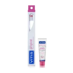 Vitis Gengive Sane Kit - Set igiene orale per gengive delicate, 1 spazzolino e dentifricio 15 ml