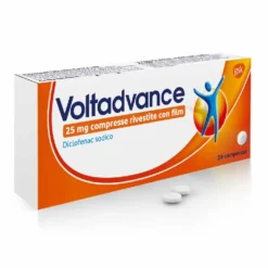 Voltadvance Antinfiammatorio 25mg Diclofenac Dolore Cervicale Mal di Schiena Mal di Testa, 20 Compresse
