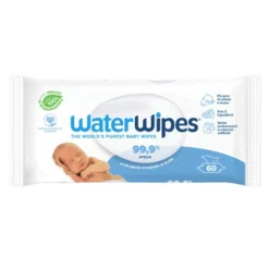 WaterWipes Salviette Umidificate Bio - Salviettine per l'igiene dei neonati, 60 salviettine